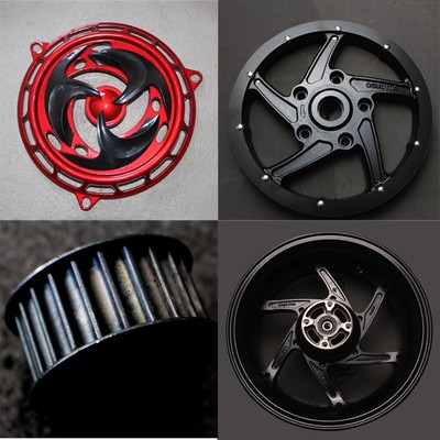 全顺中置电机配件轮毂皮带轮2000W3000W4000W电机头12寸14寸通用