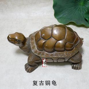 铜龟摆件铜乌龟长寿龟 客厅办公室家居摆饰 鎮宅装 饰金钱手把玩件