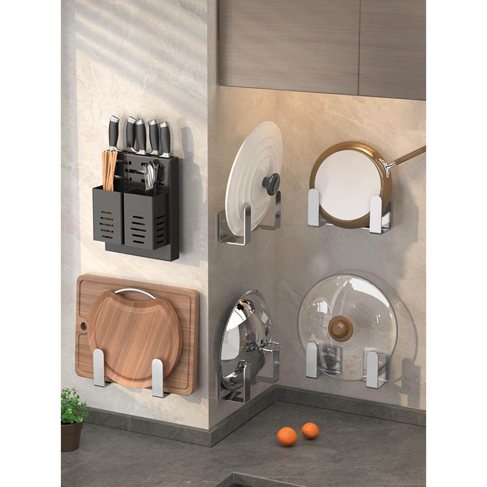 锅盖菜板挂钩大号壁挂式厨房专用置物架锅盖架挂架无痕砧板支架