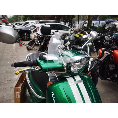 飞仕适用标致姜戈150挡风玻璃加高挡风玻璃机车改装PC新款无失真