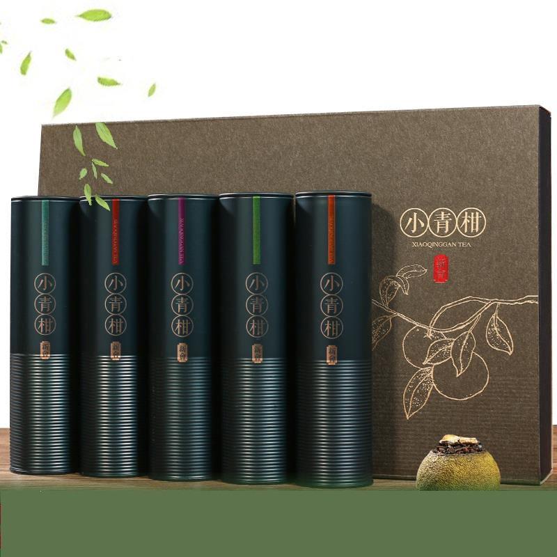 新会小青柑茶叶小柑橘柑普茶 陈皮小青柑5年宫廷普洱茶礼盒装