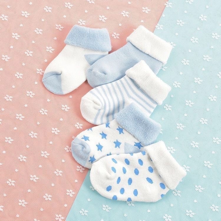 婴儿袜子0一3月秋冬毛圈厚新生儿0一6月一12月初生宝宝短袜子
