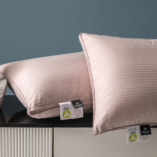 奢世希尔顿羽绒枕头五星级酒店家用白鹅绒枕芯一对男护颈椎助睡眠