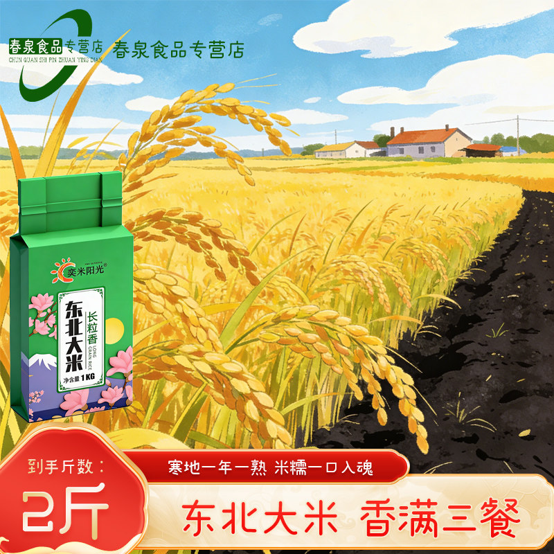 2025年当季新米盘锦蟹田米东北大米真空包装家用小包装1kg,粮油调味/速食/干货/烘焙,大米,淘宝优惠券,粉丝福利购,淘宝优惠卷