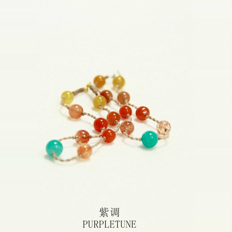 PURPLETUNE/紫调天然水晶多宝糖豆手链18K黄金扣活力乐观力量灵动