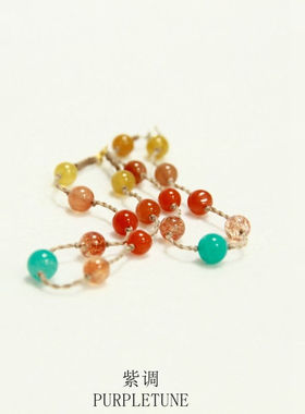 PURPLETUNE/紫调天然水晶多宝糖豆手链18K黄金扣活力乐观力量灵动