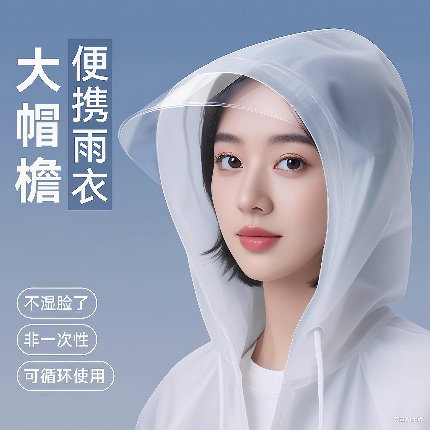 【大帽檐暴雨不濕臉】可反復使用