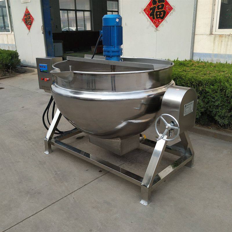 不锈钢自动香菇酱炒制机器 可倾斜式熬苹果酱设备 不糊底夹层锅,清洗/食品/商业设备,汤炉/夹层锅/熬煮锅/漂烫锅,淘宝优惠券,粉丝福利购,淘宝优惠卷