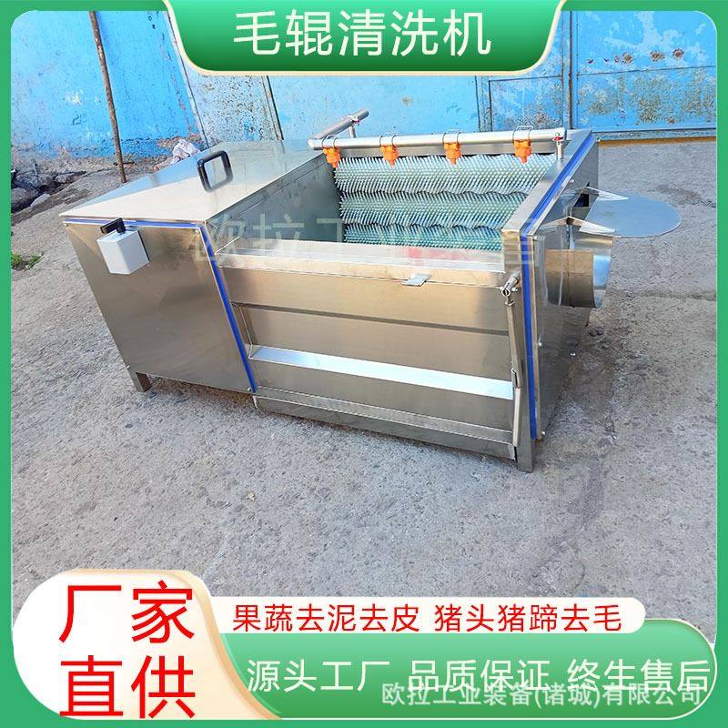 毛刷药材去皮清洗机 猪蹄毛辊清洗设备 全自动葛根清洗机,清洗/食品/商业设备,去皮机,淘宝优惠券,粉丝福利购,淘宝优惠卷