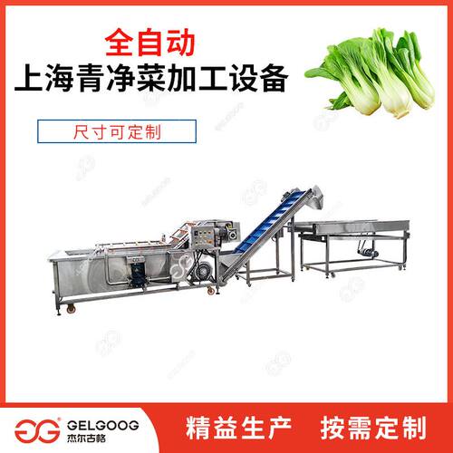 定制鲜切蔬菜加工设备 果蔬清洗加工机械 上海青自动清洗生产线
