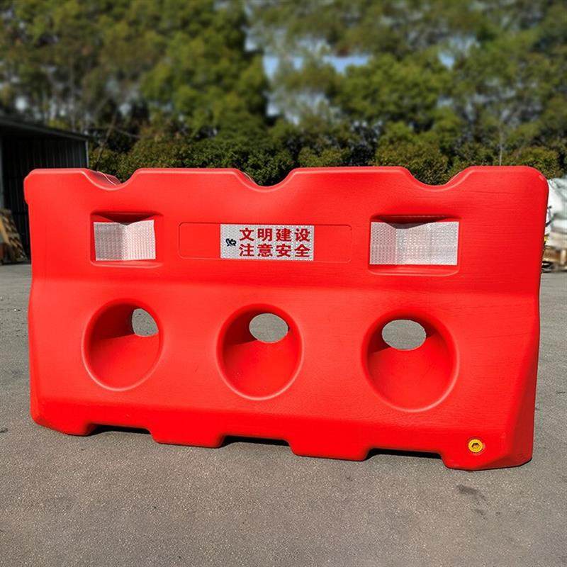 塑料防撞护栏  水马隔离墩防撞桶  三孔水马市政注水围栏施工围挡