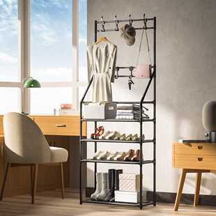 简易落地鞋帽架一体式室内多功能组合升级加固家用鞋帽架卧室门客