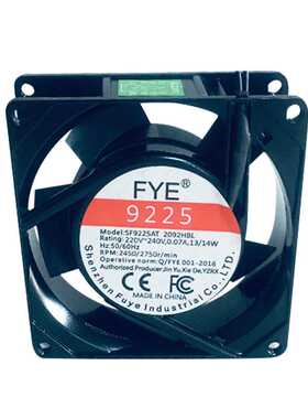 FYE 9225 220V HBL 9CM 双滚珠轴承交流散热风扇 风机 SF922T排风