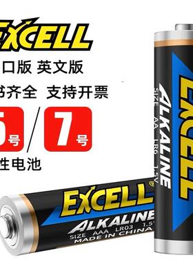 EXCELL大容量鼠标电池5号7号碱性电池出口版酒店智能锁门锁专用