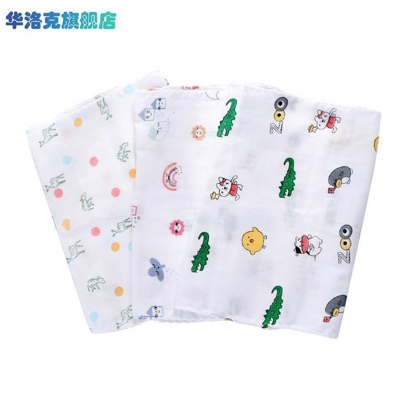 纱布口水巾纯棉婴儿洗脸毛巾新生儿用品宝宝洗澡巾儿童手帕长方型