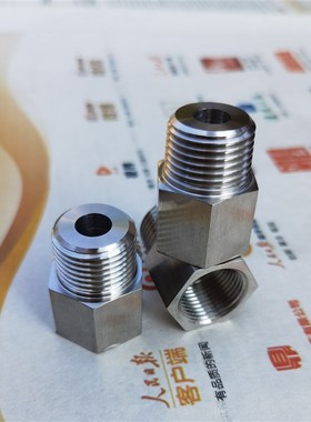 316L不锈钢内外丝转换接头压力表变径补芯M20*1.5 转G1/234分RNPT