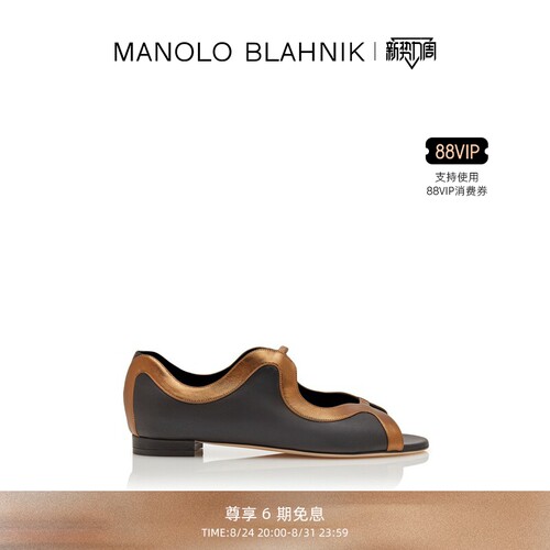 【礼物】MANOLO BLAHNIK玛诺洛/MB女鞋CHILKI平底凉鞋