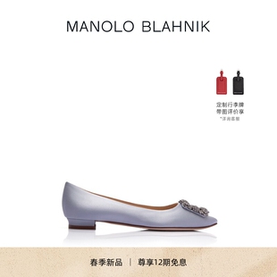 MB女鞋 HANGISI钻扣平底婚鞋 BLAHNIK玛诺洛 MANOLO 春季 新品
