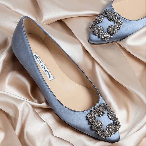 MANOLOBLAHNIK女士方扣平底鞋