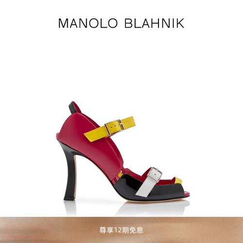【礼物】MANOLO BLAHNIK玛诺洛/MB女鞋FUNCAS高跟凉鞋