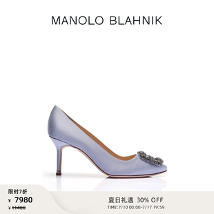 【夏日礼遇】MANOLO BLAHNIK玛诺洛/MB女鞋HANGISI钻扣高跟婚鞋