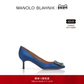 新年礼物 MANOLO BLAHNIK玛诺洛 MB女鞋 HANGISI钻扣高跟婚鞋