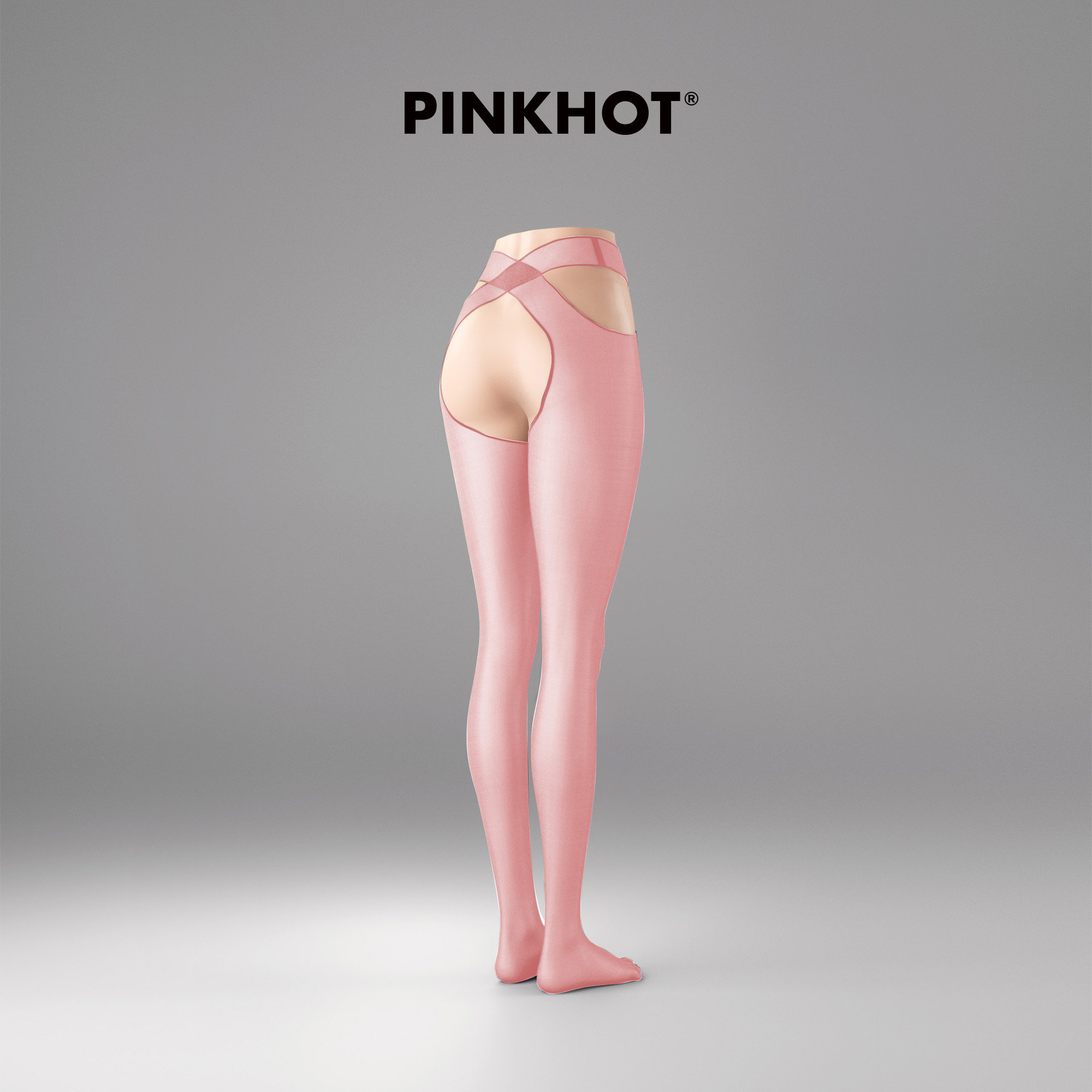 PINKHOT幻3.0 交叉绑带分体丝袜10D天鹅绒 40007546
