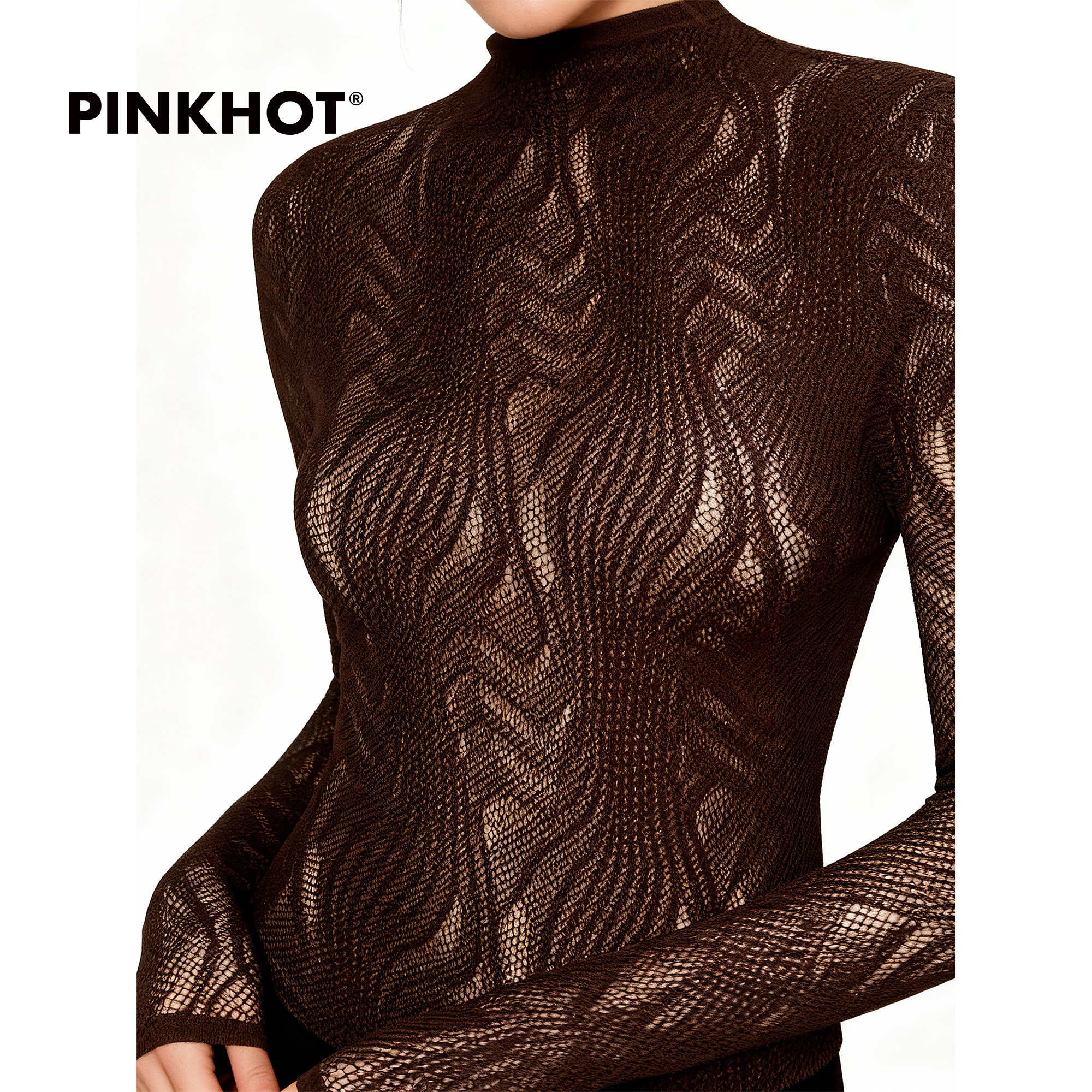 PINKHOT立体波浪纹连体衣