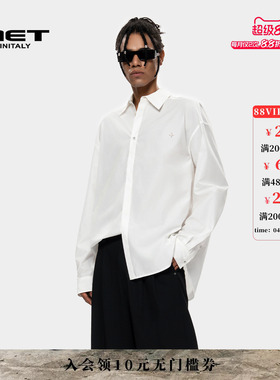 MET initaly美式复古纯色衬衫女早春新款休闲百搭上衣打底衫