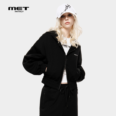 MET initaly麦特美式复古夹克女秋季新款休闲百搭翻领外套
