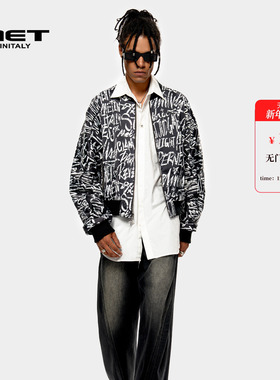 MET initaly美式复古休闲短外套男秋季新款百搭正反两穿上衣