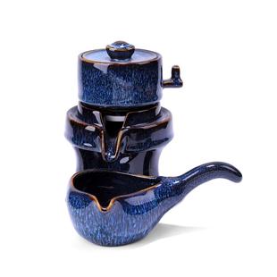 陶瓷家用功夫泡茶壶茶壶单壶盖子 石磨懒人泡茶器半全自动茶具套装