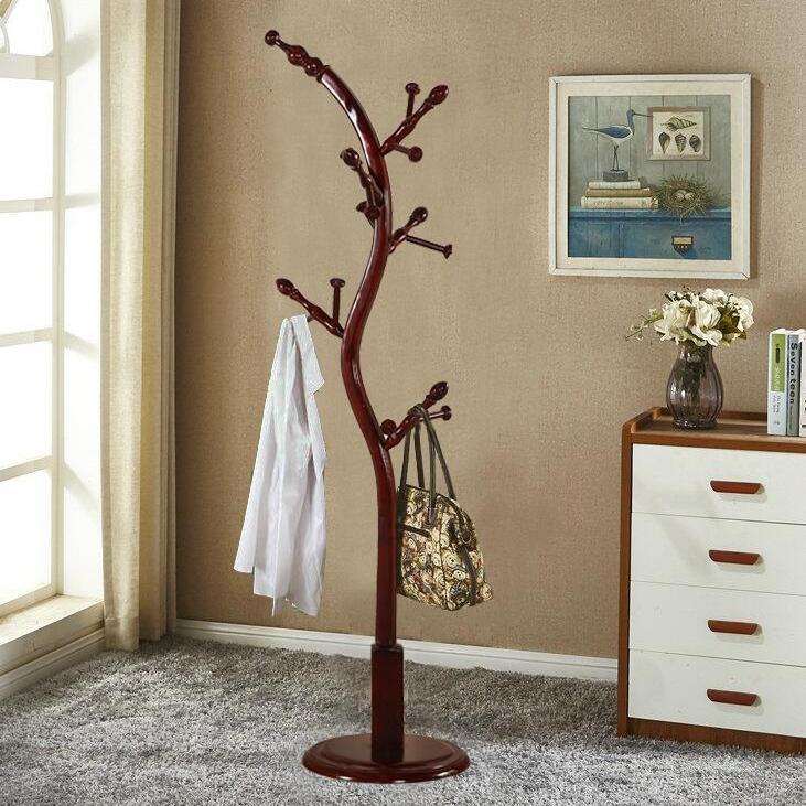 衣架落地树形卧室网红轻奢简约现代落地式实木衣帽架衣架子挂衣架