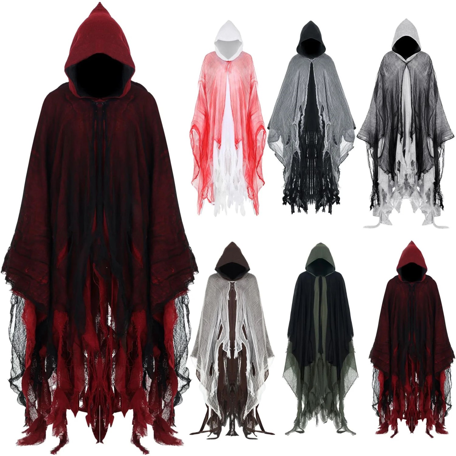 Ghost Dementors Cosplay Costume Unisex Gothic Horror Zombie