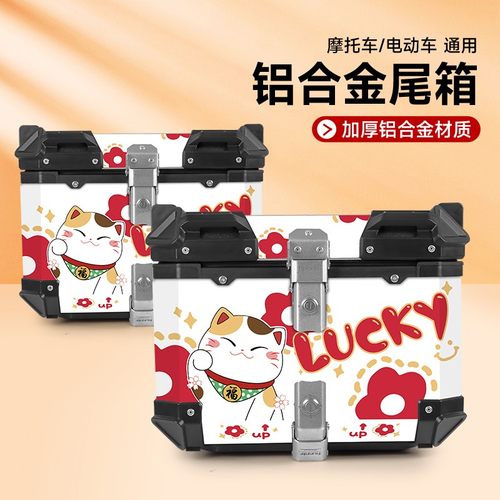 摩托车后备箱铝合金尾箱大容量uy125小牛n1s电动车尾箱uhr150通用