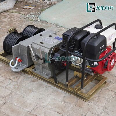 双滚筒机动绞磨机5T8T快速汽油绞磨电缆牵引机柴油绞磨电缆牵引