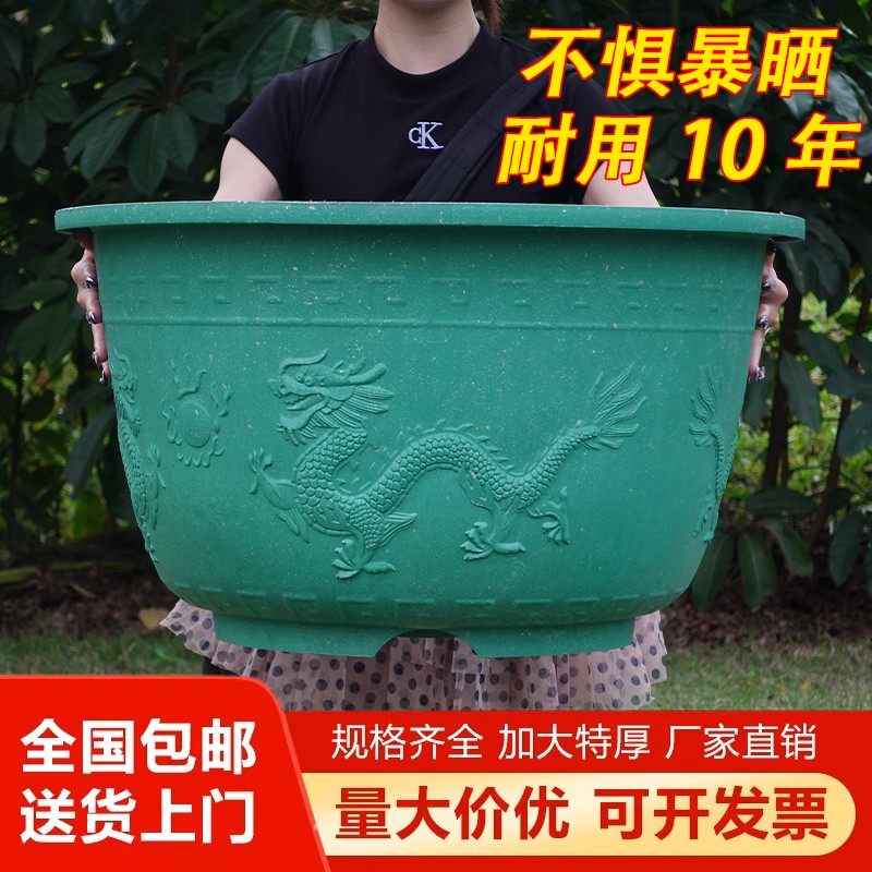 花盆塑料特大加大种植果树盆耐用龙缸浮雕户外庭院大码荷花盆,鲜花速递/花卉仿真/绿植园艺,花盆,淘宝优惠券,粉丝福利购,淘宝优惠卷