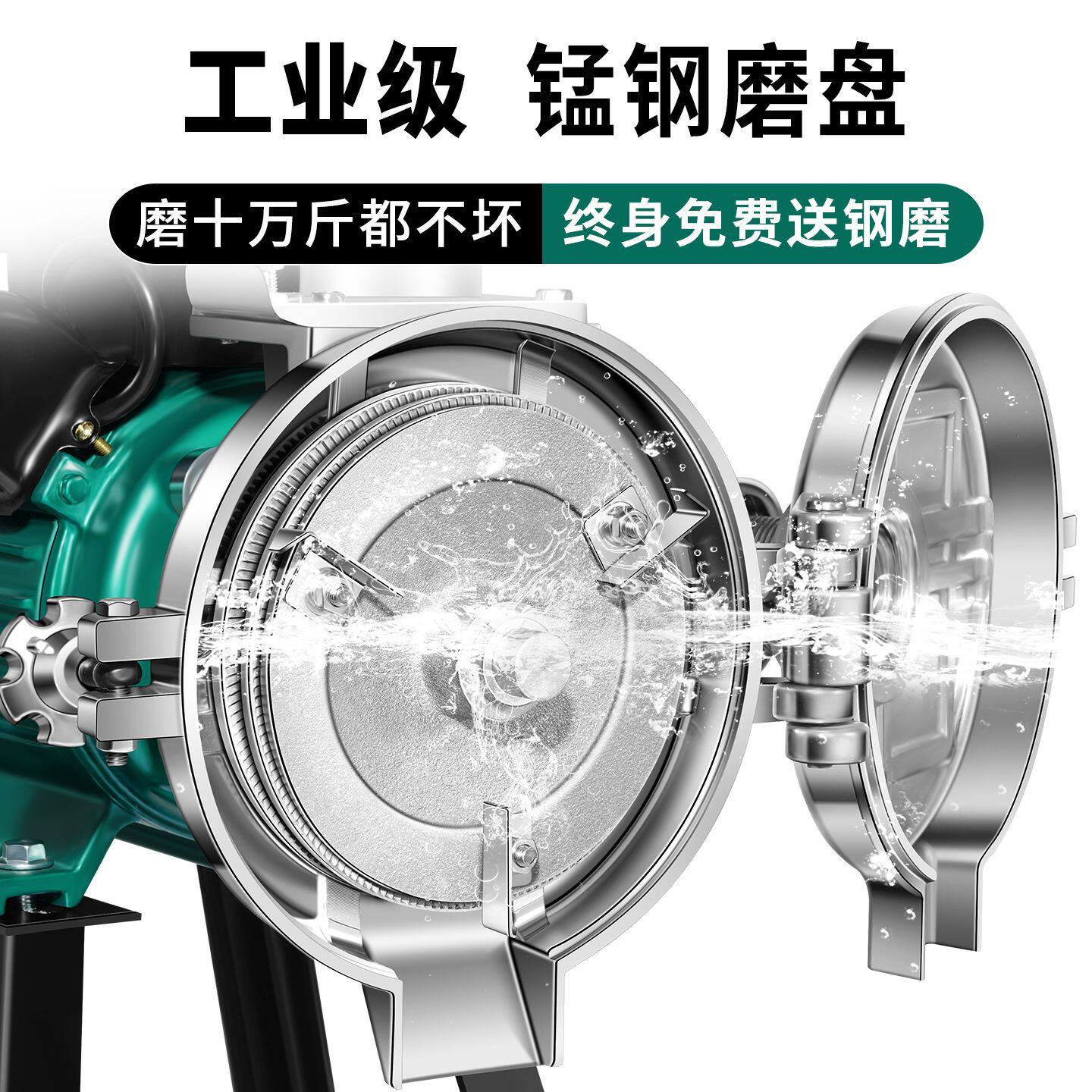 玉米粉碎机家用220V商用打粉五谷杂粮研磨破碎小型干湿两用磨粉机