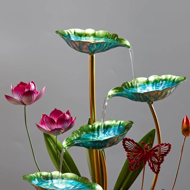 中式流水喷泉循环水室内装饰招财高档鱼缸家用景观沙发旁客厅摆件