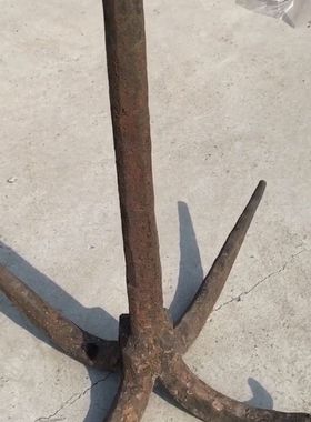 古船铁锚老铁器具鱼船锚古董摆件民俗老物件影视道具老式厂家