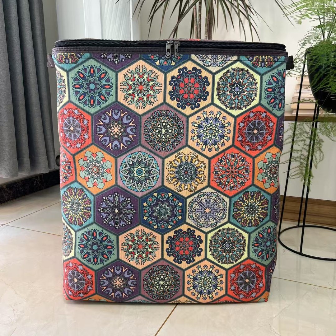 波西米亚套装家用多层帆布棉被 棉衣衣物套装收纳整理收纳袋储物