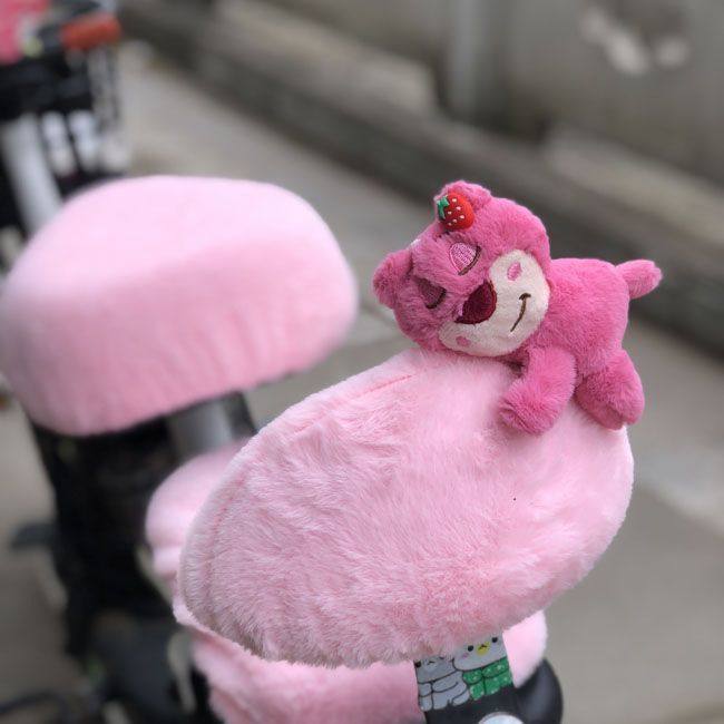 新能源电瓶车坐垫套加厚加绒冬季保暖防寒舒适座套卡通可爱三件套,电动车/配件/交通工具,电动车坐垫,淘宝优惠券,粉丝福利购,淘宝优惠卷