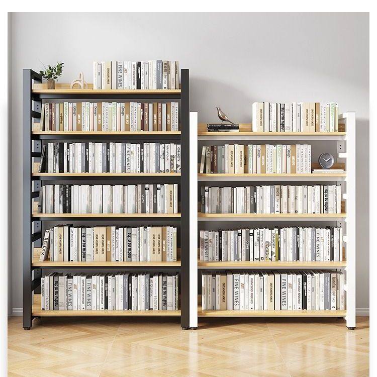 书架轻奢高级感书架落地置物架书柜家用靠墙铁艺多层收纳货架简易