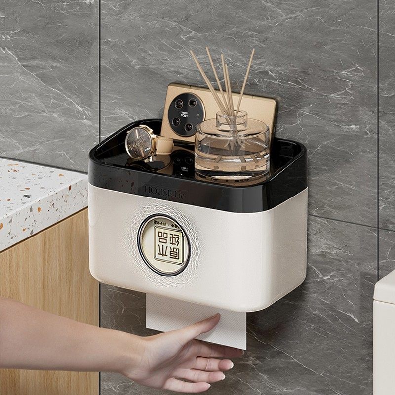 卫生间免打孔壁挂式纸巾盒家用浴室洗手台纸巾置物架粘贴承重防水,家庭/个人清洁工具,卷纸器/纸巾架,淘宝优惠券,粉丝福利购,淘宝优惠卷