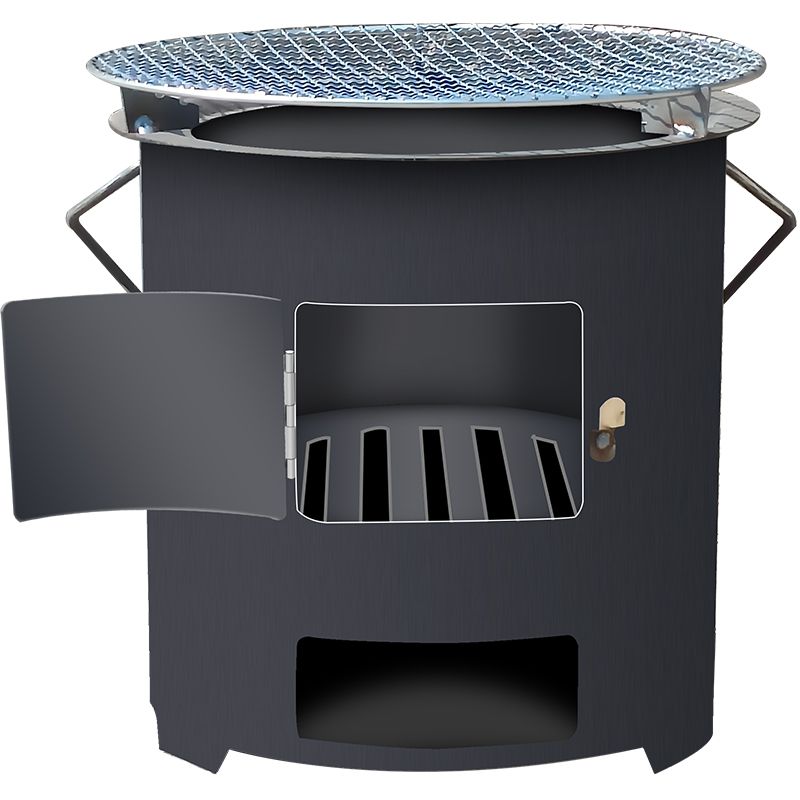 户外烤火炉烧烤围炉引火点碳桶多功能木炭炉露营野外炊具柴火炉