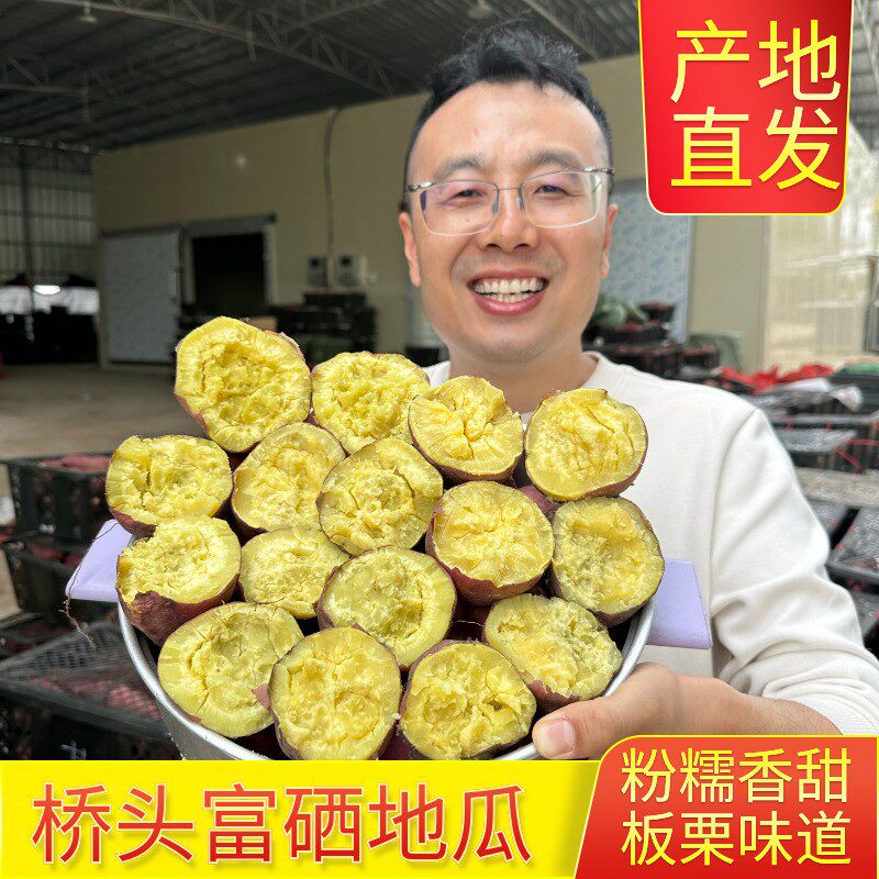 新鲜粉糯正宗海南澄迈桥头富硒地瓜鸣门金时沙地板栗烤红薯番薯
