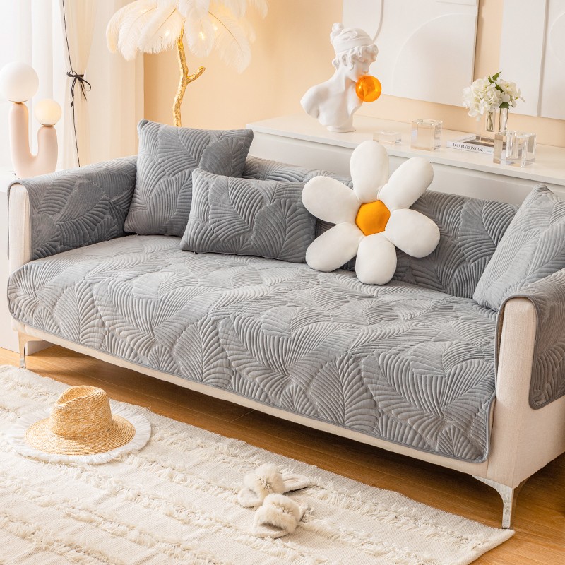 沙发垫四季通用21新款现代简约防滑坐垫皮沙发短毛绒套罩全包盖布