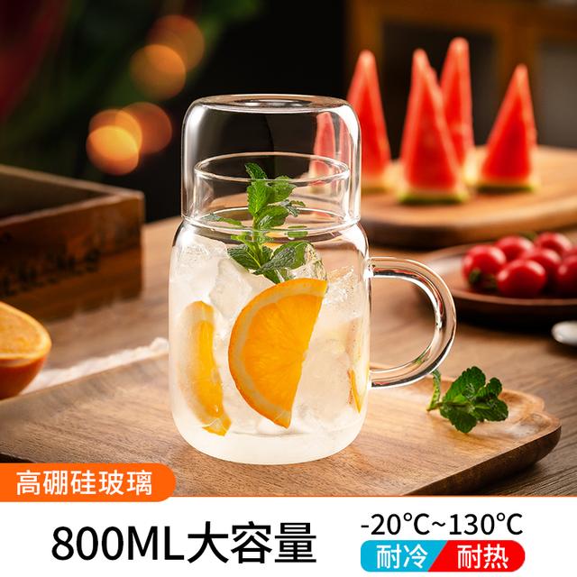一人饮水壶杯高硼硅玻璃壶大容量果茶办公室自用泡茶壶喝水杯