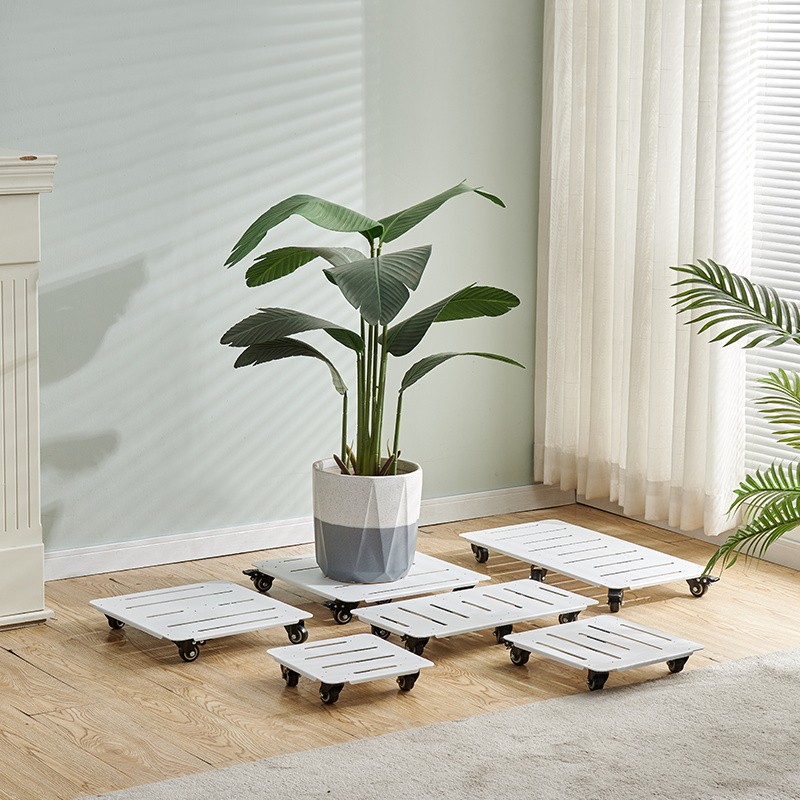 花盆托盘带轮万向轮可移动可刹车大承重底座置物托架植物方形花架
