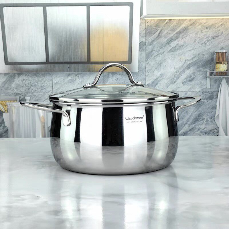 卓德铭致远系列18/10不锈钢胀型可爱双耳小奶锅汤锅16-20cm